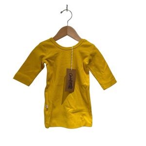 Childhoods Clothing Charming Yellow Long Sleeve Kids Tee - size 2